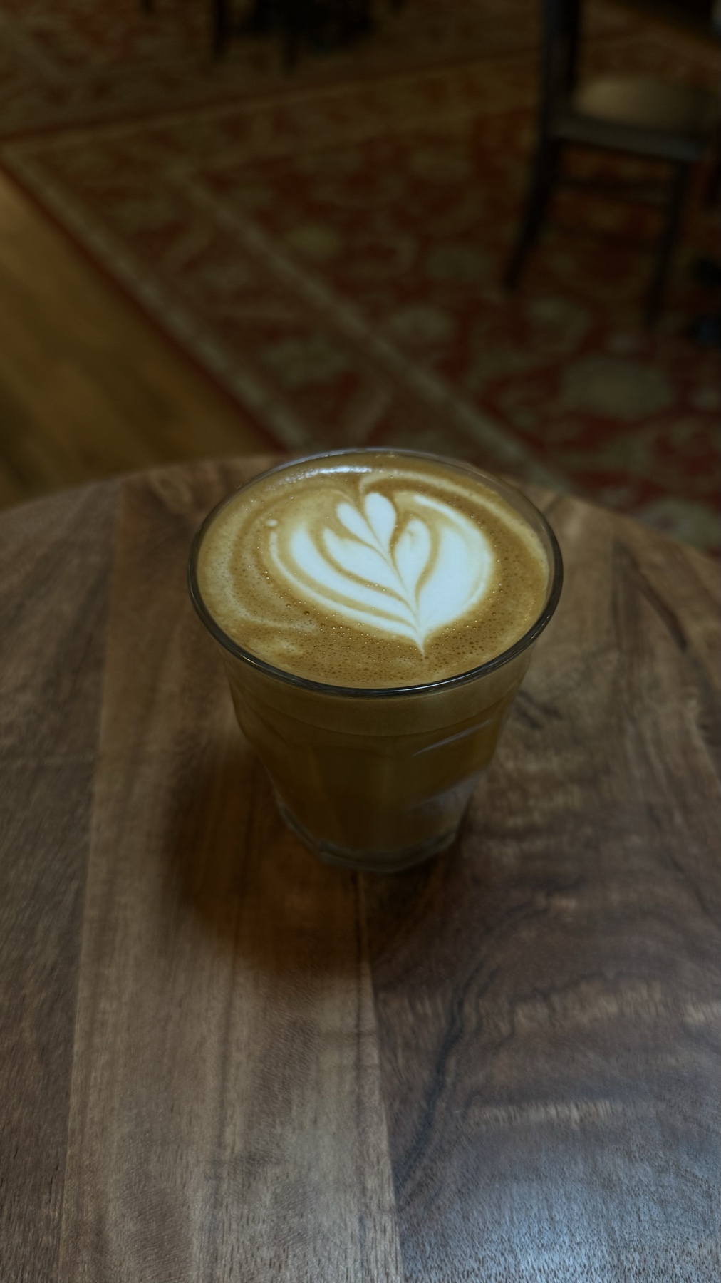 A cortado prepared at Chocolaterie Stam Colorado