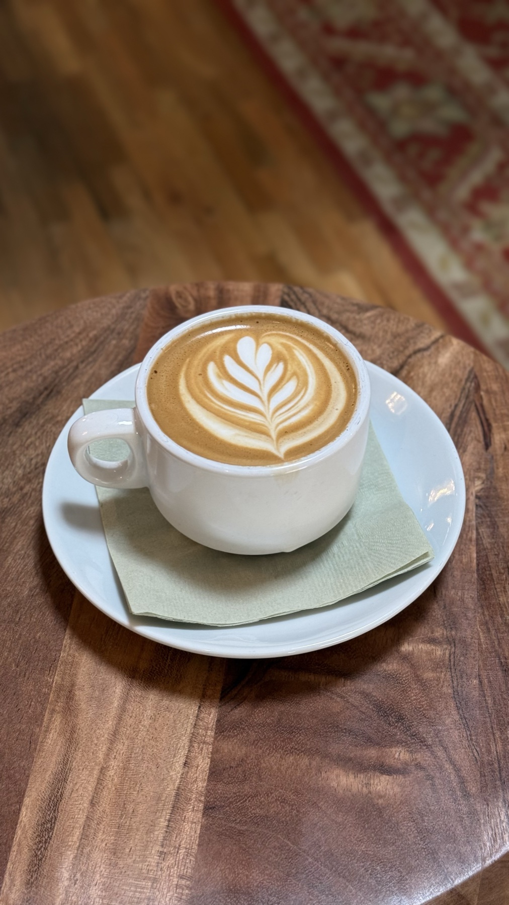 A latte prepared at Chocolaterie Stam Colorado